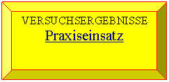 Rahmen: VERSUCHSERGEBNISSEPraxiseinsatz